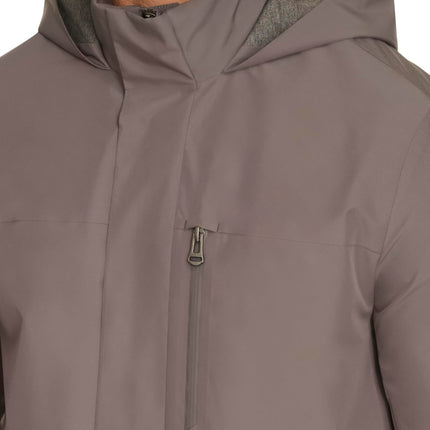 Cole Haan Men's Short Sleeve Soft Rain Parka, Grey, S