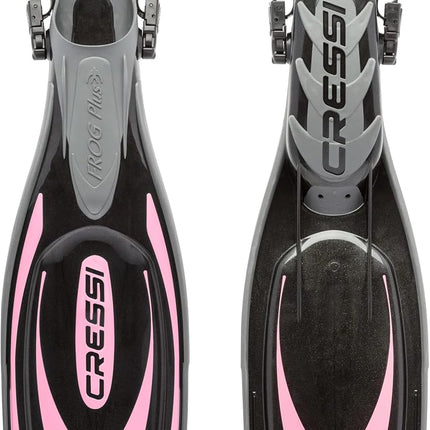 Cressi Men's Cressi Frog Plus Open Heel, Black Pin