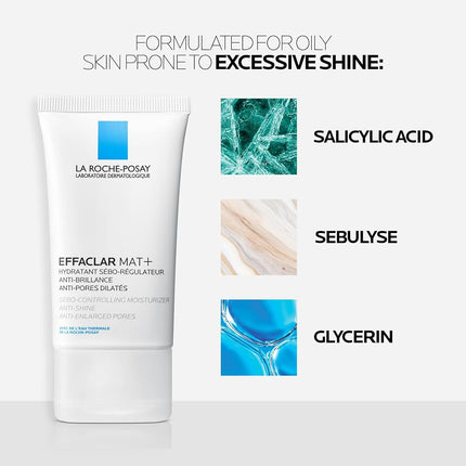 La Roche-Posay Effaclar MAT+ Mattifying Face Moisturiser for Oily Skin 40ml