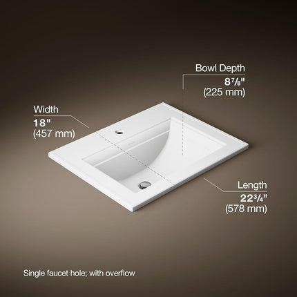 Kohler K-2298-0 Compass Self-Rimming Undercounter Lavatory (White)