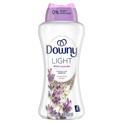 Downy Light Laundry Scent Booster Beads for Washer, White Lavender, 24 oz, with No Heavy Perfumes