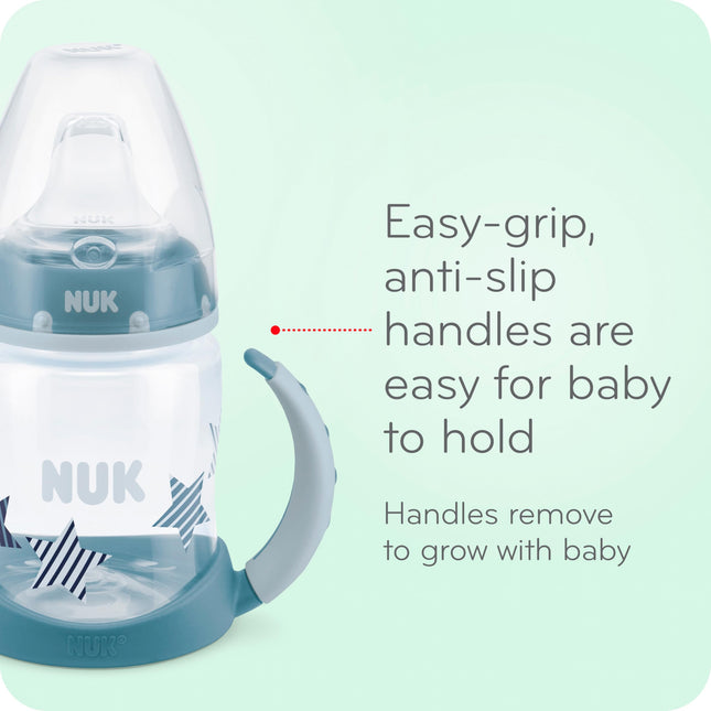 Gobelet d'apprentissage large NUK en Tritan, 295 ml, 8 mois et + – Sans BPA, gobelet anti-fuite