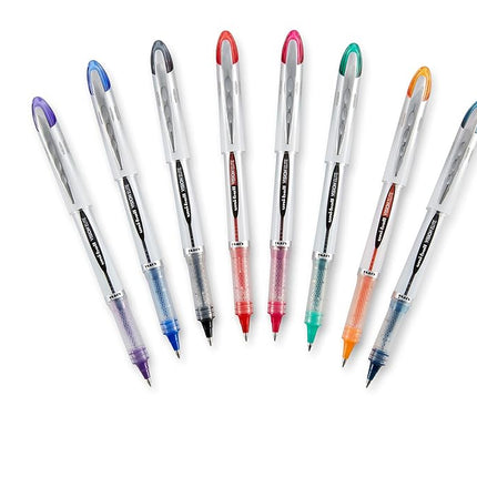 uniball Vision Elite Roller Ball Pen, Stick, Micro 0.5 Mm, Assorted Ink Colors, Black Barrel