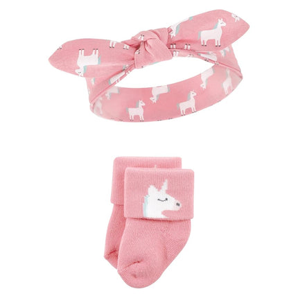 Hudson Baby Set de diadema y calcetines para bebé, diseño de unicornio, 1 unidad (paquete de 1)