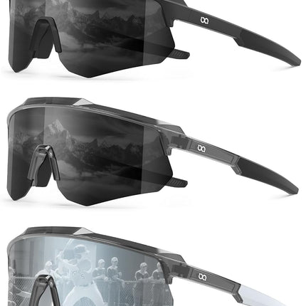 OUKEMAX Polarized Sports Sunglasses for Men Women,