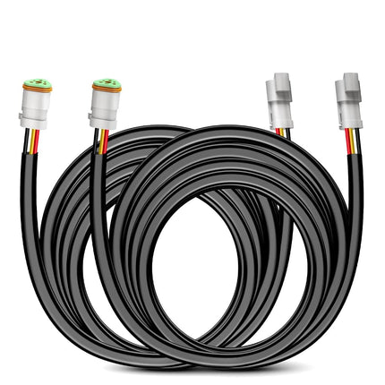 Nilight 2 PCS 16 AWG 10 Feet 3 Pin DT Connector Wi