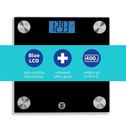 Weight Watchers Scales by Conair Scale for Body Weight, Digital Bathroom Scale in Black