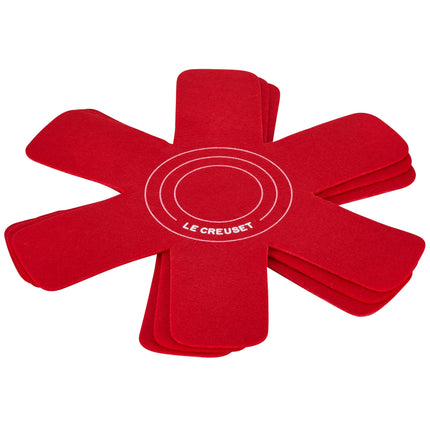 Le Creuset Set of 3 Felt Cookware Protectors - Cerise