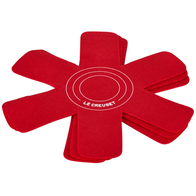 Le Creuset Set of 3 Felt Cookware Protectors - Cerise