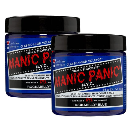 MANIC PANIC Classic Rockabilly Blue Semi Permanent