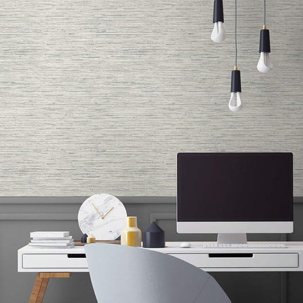 RoomMates Grasscloth Peel and Stick Wallpaper, Grey, 20.5" x 16.5 Feet - RMK11078WP