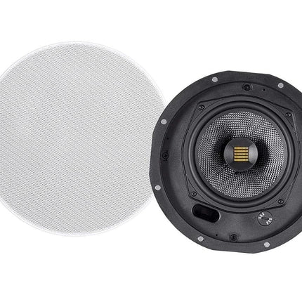 Monoprice Amber Ceiling Speakers 6.5-inch 2-way Carbon Fiber with Ribbon Tweeter (pair)