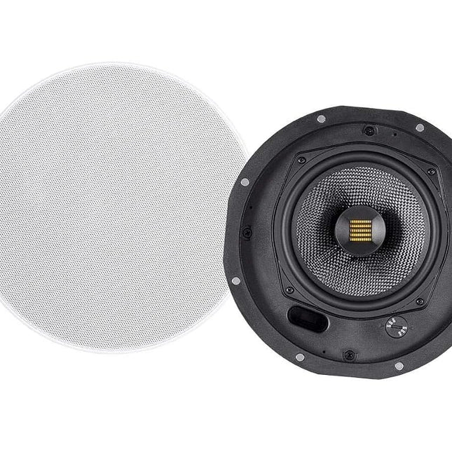 Monoprice Amber Ceiling Speakers 6.5-inch 2-way Carbon Fiber with Ribbon Tweeter (pair)