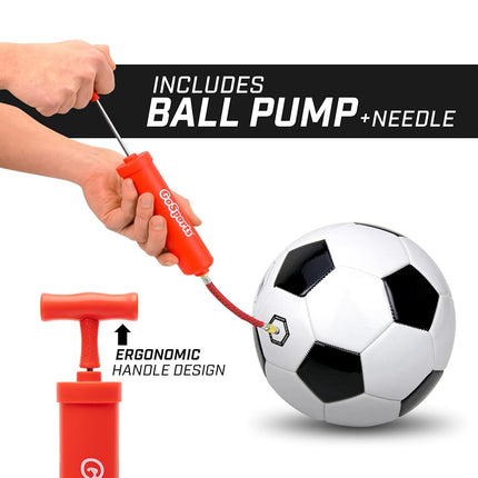 GoSports Classic Soccer Ball - Size 5 - with Premium Pump