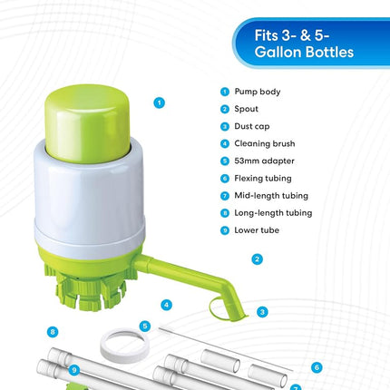 Brio Universal Manual Drinking Water Pump (Green)