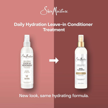 SheaMoisture Leave-in Conditioner Treatment for All Hair Types 100% Extra Virgin Coconut Oil Silicone Free Conditioner 8 oz