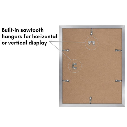 Americanflat Silver 11x14 Picture Frame Set of 2 with Polished Plexiglass and Classic Design for Wall Display
