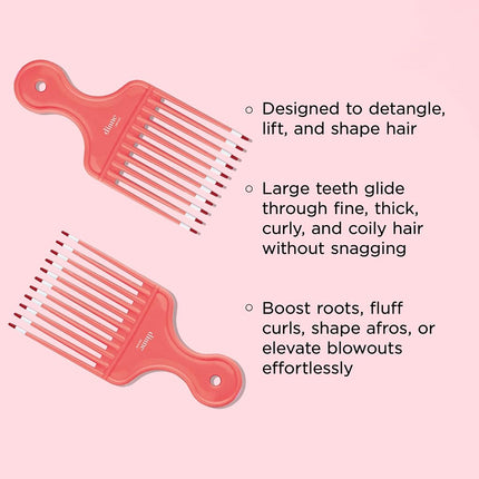 Diane Fromm Mebco Medium 6 Inch Lift Comb Fuchsia Pink 1 Piece DBC058