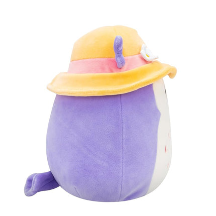 Squishmallows Original 7.5-Inch - Holly the Purple Owl with Sun Hat