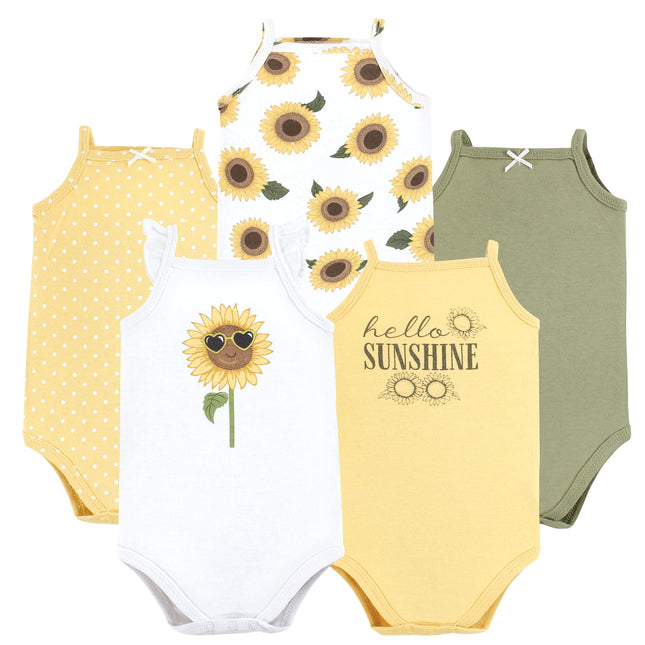 Hudson Baby Unisex Baby Cotton Sleeveless Bodysuit