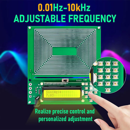 Schumann Resonance Wave Generator, Adjustable Sine Signal Generator, 7.83Hz Atmospheric Wave Device for Ambient Atmosphere, Meditation Scenes & Electronic Experiment, USB Powered