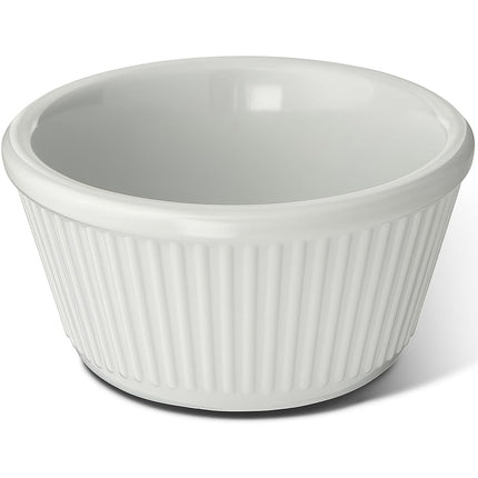 Carlisle FoodService Products Plastic Ramekins, Sauce Bowl, Condiment Bowl with Stain Resistant for Catering, Kitchen, Restaurant, 4 Ounces, White, (Pack of 48)