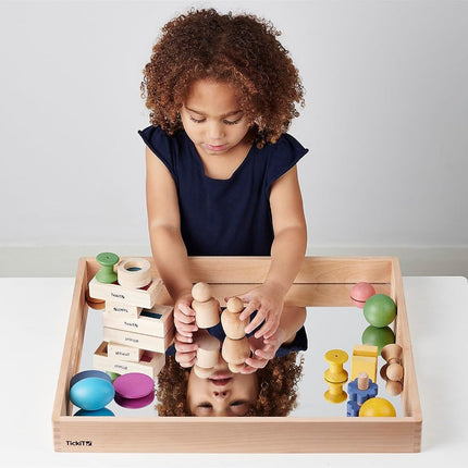 tickit Wooden Mirror Tray
