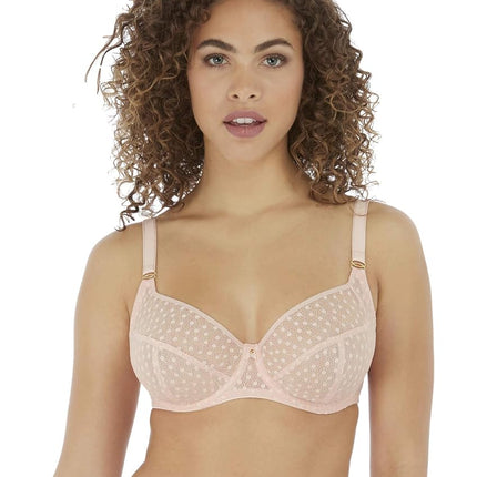 Freya Women's Starlight Underwire Balcony K-Cup Side Support Bra Plunge, Rosewater, 32JJ US