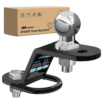 Nilight ATV/UTV Three-Way Hitch with 2 Inch Ball 3