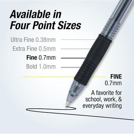 Pilot 56020 G2 Retractable Premium Gel Ink Roller Ball Pens(144 Pens)-2 Tubs, Black Ink, Fine Point
