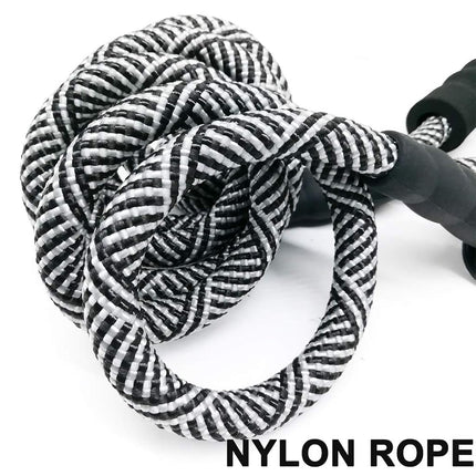 MayPaw Heavy Duty Rope Dog Lead, 3/4/6/7/8/10/12/15 FT Nylon Pet Leash, Soft Padded Handle Thick Lead Leashes for Large Medium Dogs Walking Jogging (Pink-blue Dot, 1/2" * 10')