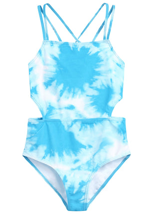 Kanu Surf Girls' Beach Sport Cut-Out 1-Piece Swims