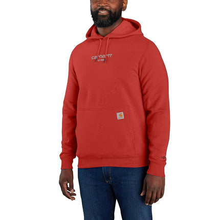 Carhartt Men's 105569 Force® Relaxed Fit Lightweight Logo Graphic Sweat, Red Barn, 4XL