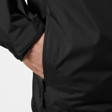 Helly Hansen Men's Crew Hooded Midlayer Jacket 2, Black, XL