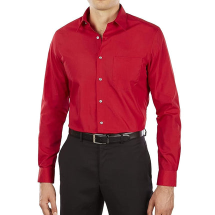 Van Heusen Men's Dress Shirt Fitted Poplin Solid, 