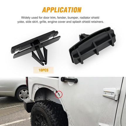 GOOACC 111Pcs Bumper Retainer Clips Plastic Rivets Grille Fender Flare