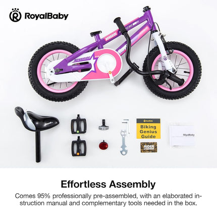 Royalbaby Novaride Kids Bike Toddlers 12 Inch Wheel Bicycle Beginners Boys Girls Ages 3-4 Years, Kickstand, Pink