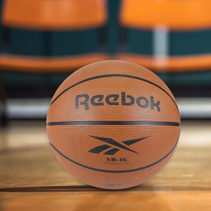 Reebok VR-1K Outdoor Brown Rubber Basketball, Tough, Ideal for Outdoor Sports, (Brown, Size 7)