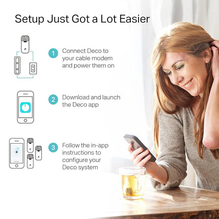 TP-Link Deco Whole Home Mesh WiFi System (Deco S4) � Up to 3,800 Sq.ft. Coverage, WiFi Router and Extender Replacement, Parental Controls, 2-Pack