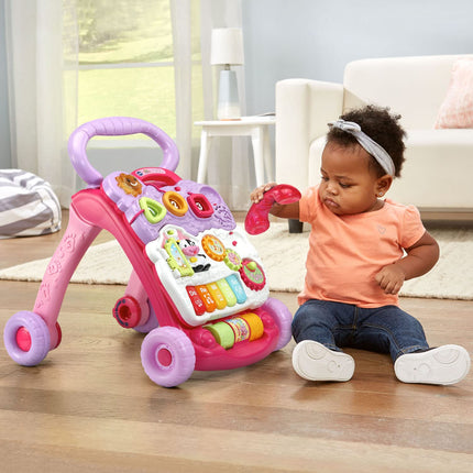 Andador de aprendizaje VTech Sit-to-Stand (embalaje sin frustraciones), rosa