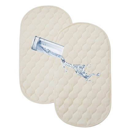 American Baby Company Paquete de 2 protectores acolchados impermeables naturales para corralito y cambiador hechos con algodón orgánico - Sin vinilo