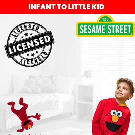 Sesame Street Elmo Sweat-shirt à capuche en molleton pour tout-petits garçons 2T