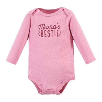 Lot de 5 bodys unisexe bébé Hudson Baby en coton à manches longues, motif petites fleurs d'amour, nouveau-né