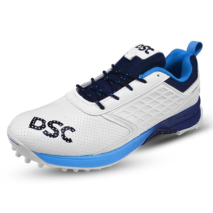DSC Jaffa 22 Cricket Shoes | White/Navy | for Men 
