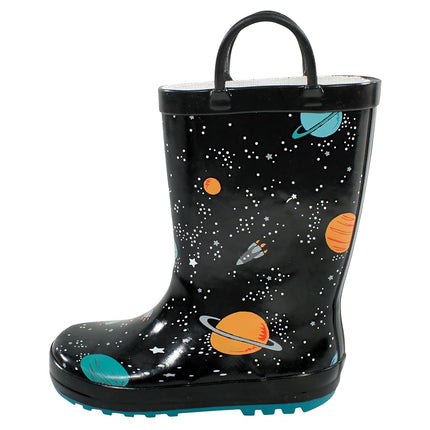 Botas de Lluvia Hudson Baby Unisex-Niño, Espacio, 5 US Niño pequeño
