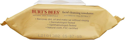 Burts Bees Facial Cleansing Towelettes White, 30-Piece