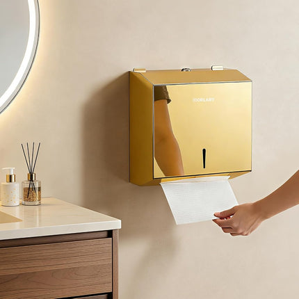 Paper Towel Dispenser Wall Mount Commercial, C Fold Multifold Hand Paper Towel Dispenser, Stainless Steel Tissue Holder