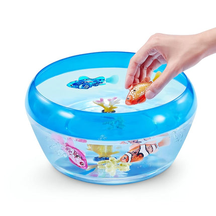 Robo Fish Series 3 Robotic Swimming Fish (Orange and Teal) electronic pet fish, summer pool toy, bath toy, (2 Pack, Orange and Teal)