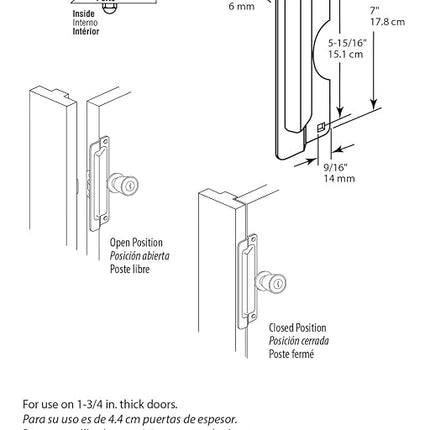 Prime-Line Products U 9496 Latch Guard Plate Cover, Outswing Door, Steel, Stainless Steel