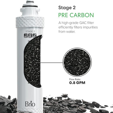 Brio NFMGAC Water Filter, Polypropylene, White